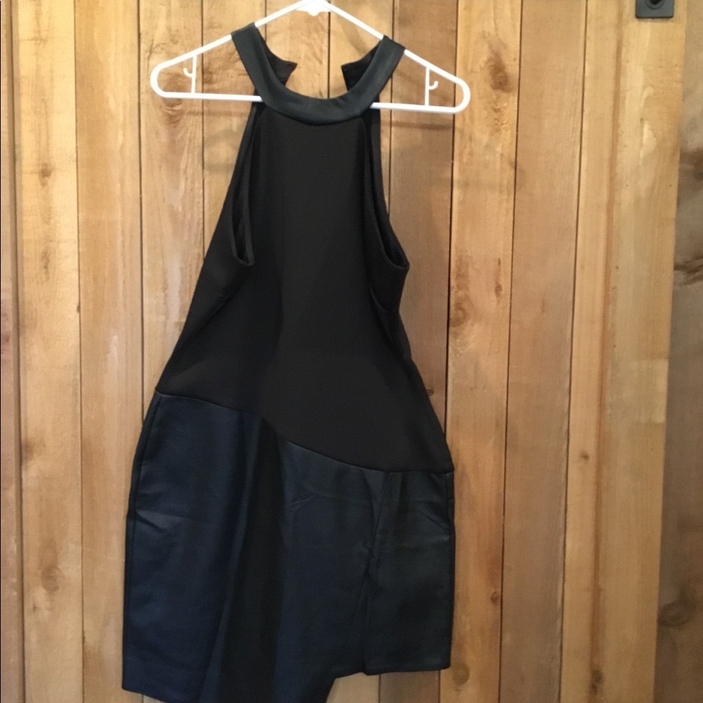 Black halter style dress